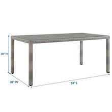 Load image into Gallery viewer, Aura 68" Outdoor Patio Wicker Rattan Dining Table by Modway