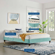 Load image into Gallery viewer, Harlow Performance Velvet Queen Platform Bed Frame by Modway