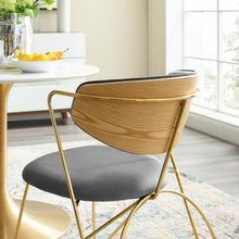 Load image into Gallery viewer, Prevail Gold Stainless Steel Dining and Accent Performance Velvet Chair by Modway