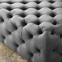 Load image into Gallery viewer, Amour Tufted Button Large Square Performance Velvet Ottoman by Modway