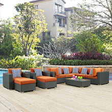 Load image into Gallery viewer, Sojourn 10 Piece Outdoor Patio Sunbrella¨ Sectional Set by Modway