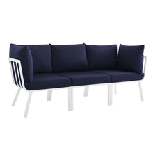 Load image into Gallery viewer, Riverside 3 Piece Outdoor Patio Aluminum Sectional Sofa Set by Modway