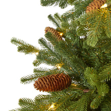 Load image into Gallery viewer, 6.5' Yukon Mountain Fir Artificial Christmas Tree with 450 Clear Lights