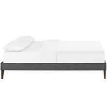 Load image into Gallery viewer, Tessie Fabric Full Bed Frame with Squared Tapered Legs by Modway