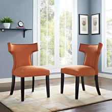 Load image into Gallery viewer, Curve Fabric Dining Side Chair Set of 2 by Modway