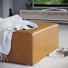 Load image into Gallery viewer, Mingle Vegan Leather Ottoman by Modway