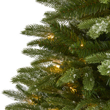 Load image into Gallery viewer, 5' Snowed Grand Teton Artificial Christmas Tree with 150 Clear Lights