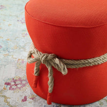 Load image into Gallery viewer, Beat Nautical Rope Upholstered Fabric Ottoman by Modway