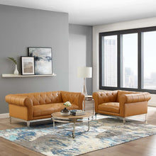 Load image into Gallery viewer, Idyll Tufted Upholstered Leather Loveseat and Armc