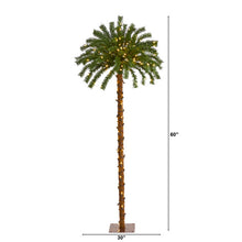 Load image into Gallery viewer, 5' Christmas Palm Artificial Tree with 150 Warm White LED Lights