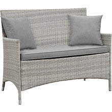 Load image into Gallery viewer, Bridge 4 Piece Outdoor Patio Patio Conversation Set with Pillow Set by Modway