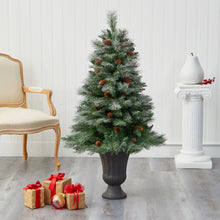 Load image into Gallery viewer, 50' Snowed French Alps Mountain Pine Artificial Christmas Tree w/ 237 Bendable