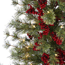 Load image into Gallery viewer, 4' Berry and Pine Artificial Christmas Tree with 100 Warm White Lights