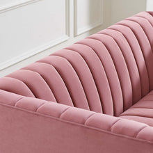 Load image into Gallery viewer, Shift Channel Tufted Performance Velvet Loveseat by Modway