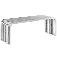 Load image into Gallery viewer, Pipe 47" Stainless Steel Bench by Modway