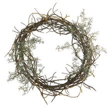Load image into Gallery viewer, 17" Frosted Twig Wreath