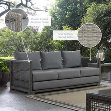 Load image into Gallery viewer, Aura Outdoor Patio Wicker Rattan Sofa by Modway
