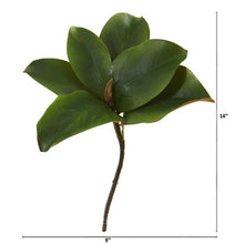 Load image into Gallery viewer, 14" Magnolia Leaf Artificial Flower (Set of 12)