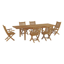 Load image into Gallery viewer, Marina 7 Piece Outdoor Patio Teak Dining Set by Modway