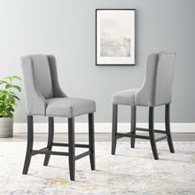 Load image into Gallery viewer, Baron Upholstered Fabric Counter Stool Set of 2 by Modway