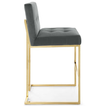 Load image into Gallery viewer, Privy Gold Stainless Steel Performance Velvet Bar Stool by Modway