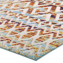 Load image into Gallery viewer, Reflect Tamako Diamond and Chevron Moroccan Trellis 5x8 Indoor / Outdoor Area Rug by Modway