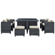 Load image into Gallery viewer, Summon 9 Piece Outdoor Patio Sunbrella¨ Dining Set by Modway