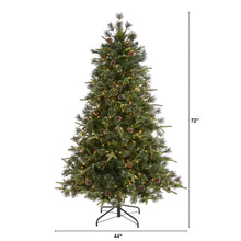 Load image into Gallery viewer, 6' Snowed Tipped Clermont Mixed Pine Artificial Christmas Tree