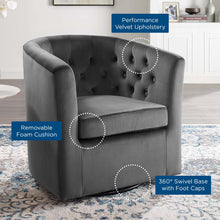 Load image into Gallery viewer, Prospect Tufted Performance Velvet Swivel Armchair by Modway