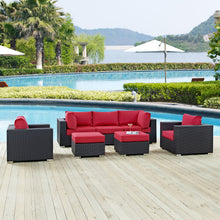 Load image into Gallery viewer, Convene 7 Piece Outdoor Patio Sectional Set by Modway