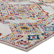 Load image into Gallery viewer, Entourage Khalida Distressed Vintage Floral Lattice 5x8 Area Rug by Modway