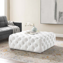 Load image into Gallery viewer, Amour Tufted Button Large Square Faux Leather Ottoman by Modway