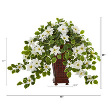 Load image into Gallery viewer, 25" Poinsettia and Variegated Holly Artificial Plant in Planter (Real Touch)