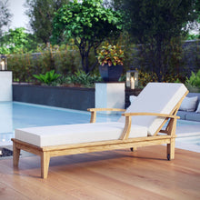 Load image into Gallery viewer, Marina Outdoor Patio Teak Single Chaise by Modway