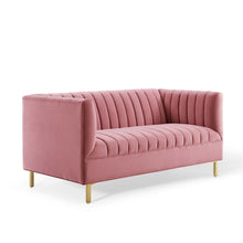 Load image into Gallery viewer, Shift Channel Tufted Performance Velvet Loveseat by Modway