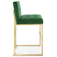 Load image into Gallery viewer, Privy Gold Stainless Steel Performance Velvet Bar Stool by Modway
