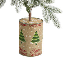 Load image into Gallery viewer, 28" Flocked Christmas Artificial Tree in Decorative Planter