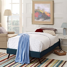 Load image into Gallery viewer, Loryn Fabric Twin Bed Frame with Round Splayed Legs by Modway