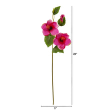 Load image into Gallery viewer, 28" Hibiscus Artificial Flower (Set of 12)