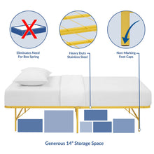 Load image into Gallery viewer, Horizon Stainless Steel Twin Bed Frame by Modway