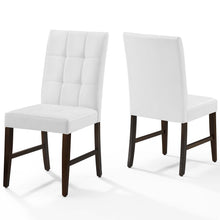 Load image into Gallery viewer, Promulgate Biscuit Tufted Upholstered Faux Leather Dining Side Chair Set of 2 by Modway