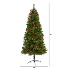 Load image into Gallery viewer, 7' Mixed Pine Artificial Christmas Tree w/ 350 Clear LED Lights