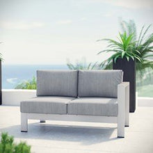Load image into Gallery viewer, Shore Right-Arm Corner Sectional Outdoor Patio Aluminum Loveseat by Modway