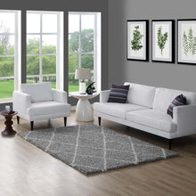 Load image into Gallery viewer, Toryn Diamond Lattice 5x8 Shag Area Rug by Modway
