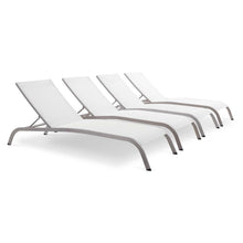Load image into Gallery viewer, Savannah Outdoor Patio Mesh Chaise Lounge Set of 4 by Modway