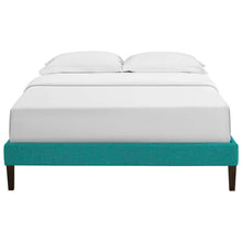 Load image into Gallery viewer, Tessie Fabric King Bed Frame with Squared Tapered Legs by Modway