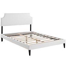 Load image into Gallery viewer, Corene Vinyl Queen Platform Bed with Squared Tapered Legs by Modway
