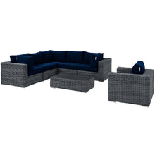 Load image into Gallery viewer, Summon 7 Piece Outdoor Patio Sunbrella¨ Sectional Set by Modway