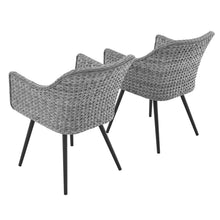 Load image into Gallery viewer, Endeavor Outdoor Patio Wicker Rattan Dining Armchair Set of 2 by Modway