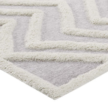 Load image into Gallery viewer, Whimsical Pathway Abstract Chevron Shag 5x8 Area Rug by Modway